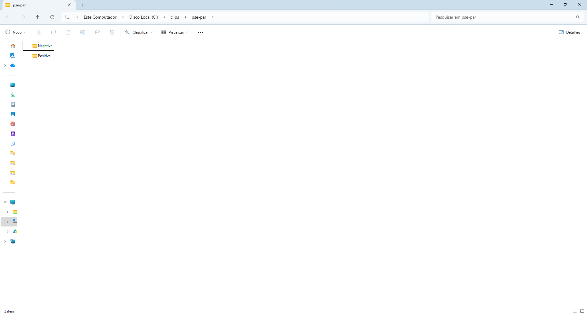 The species folder after the review.